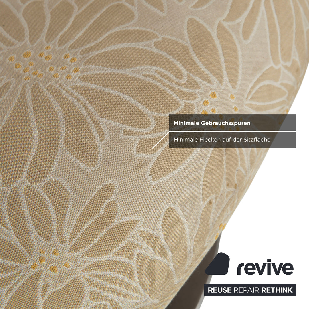 Natuzzi Stoff Sessel Beige Sand manuelle Funktion