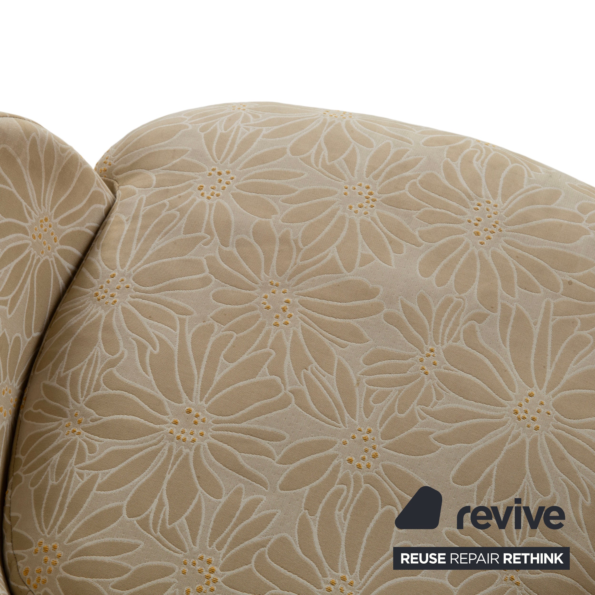 Natuzzi Stoff Sessel Beige Sand manuelle Funktion