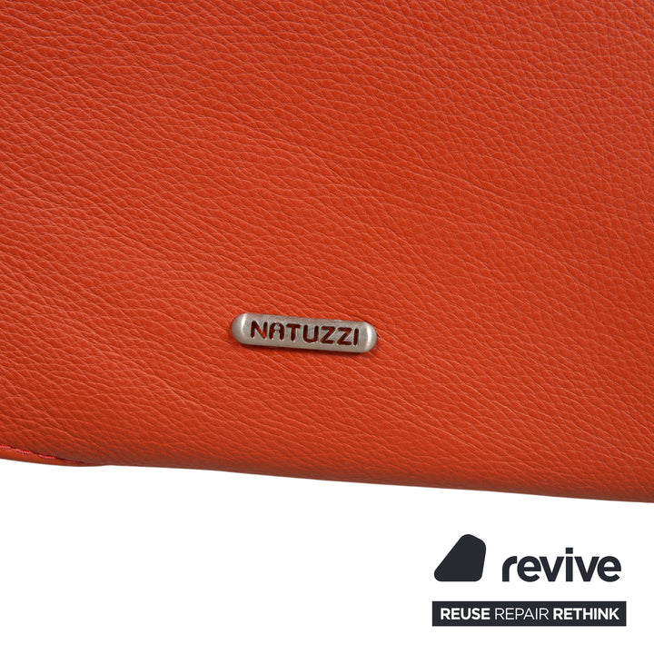 Natuzzi Zweisitzer Leder Rot Sofa Couch