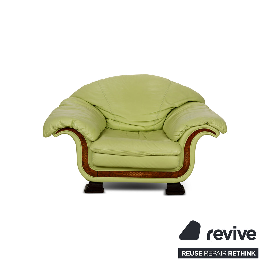 Nieri Divani Leather Armchair Green