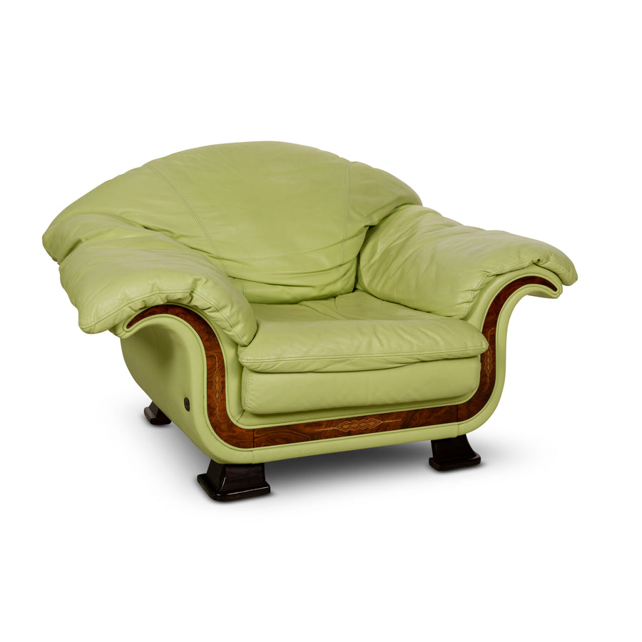 Nieri Divani Leather Armchair Green