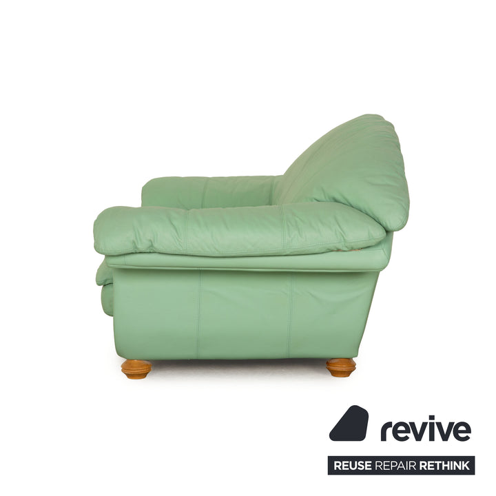 Nieri Divani Leder Zweisitzer Grün Mint Sofa Couch