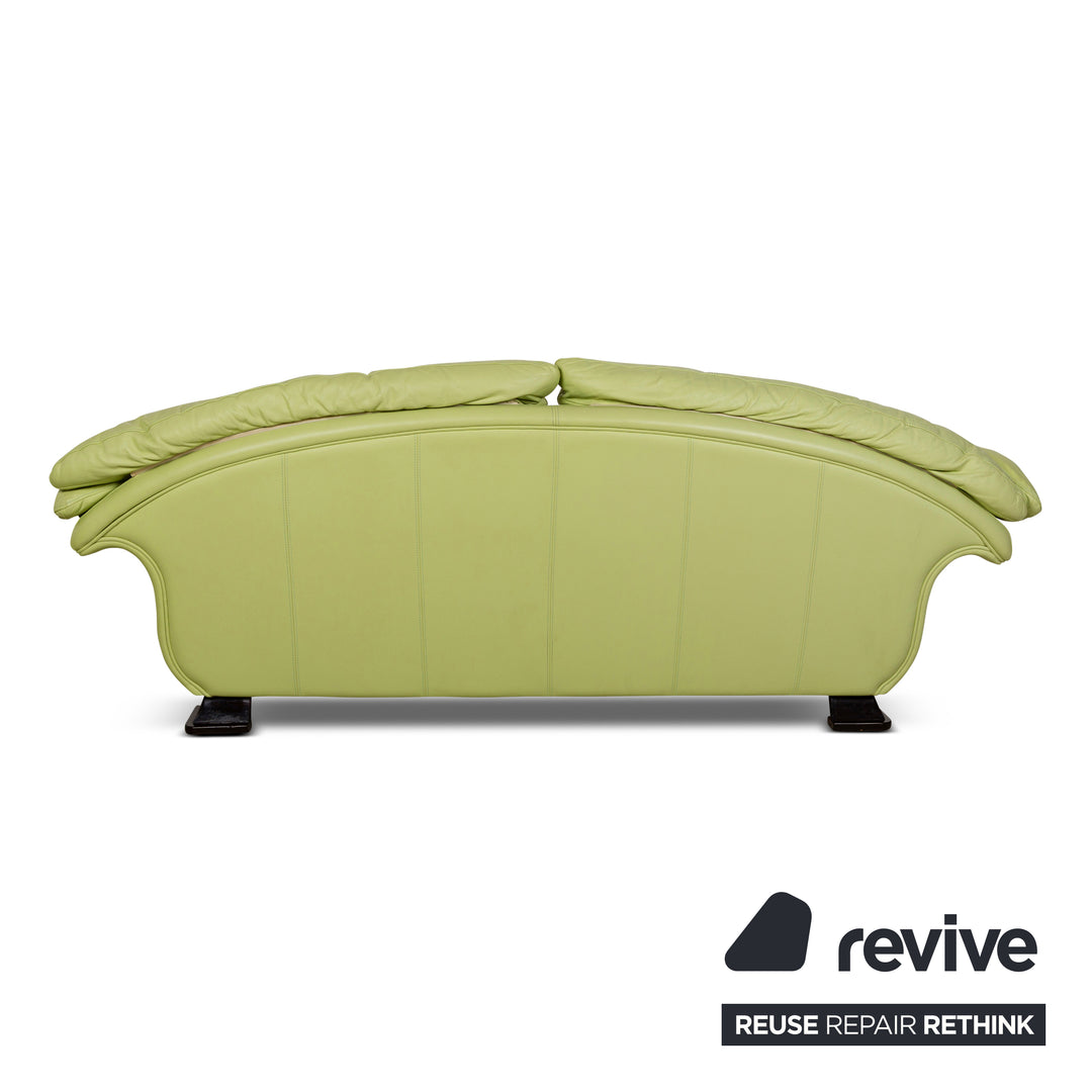 Canapé deux places en cuir vert Nieri Divani