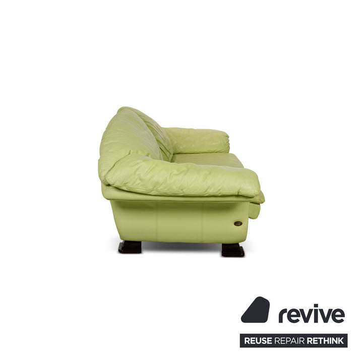 Canapé deux places en cuir vert Nieri Divani