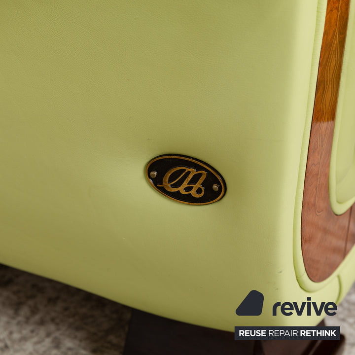 Canapé deux places en cuir vert Nieri Divani