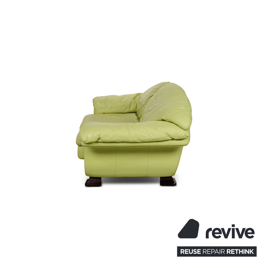 Canapé deux places en cuir vert Nieri Divani