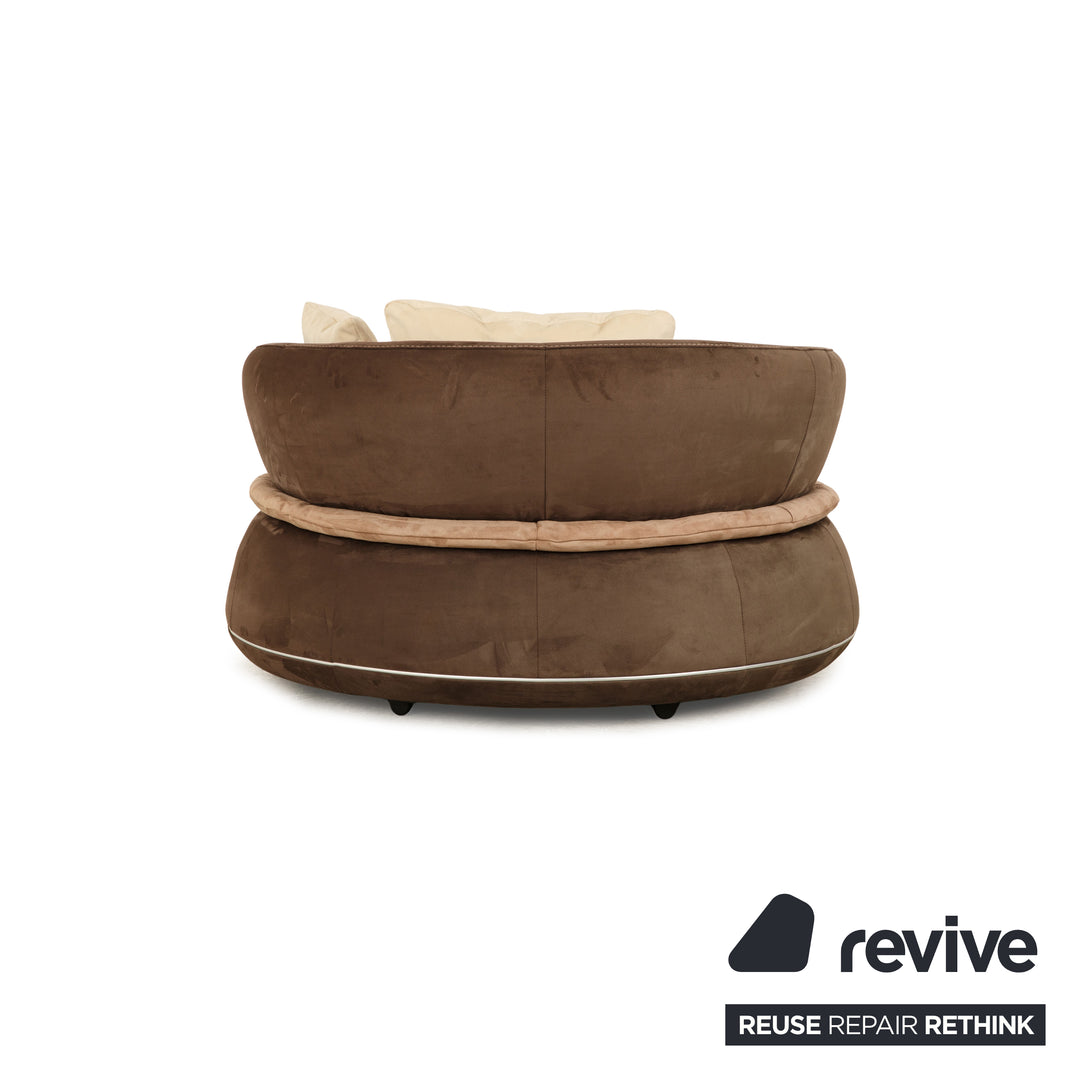 Nieri Espace Fabric Armchair Brown