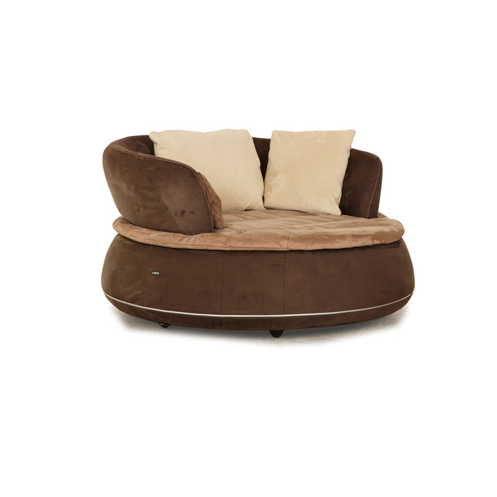 Nieri Espace Fabric Armchair Brown