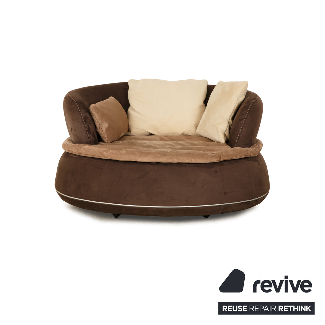 Nieri Espace Fabric Armchair Brown