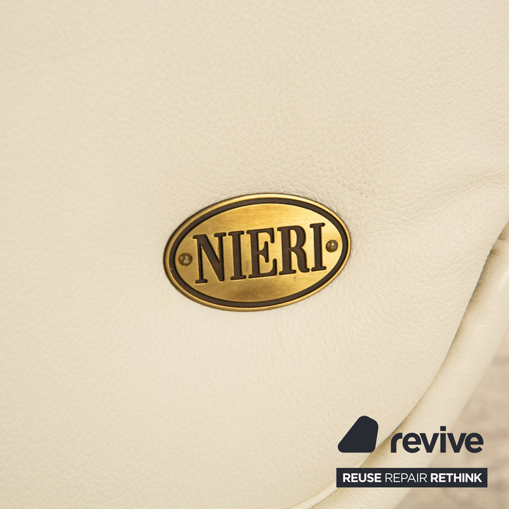 Nieri leather armchair cream