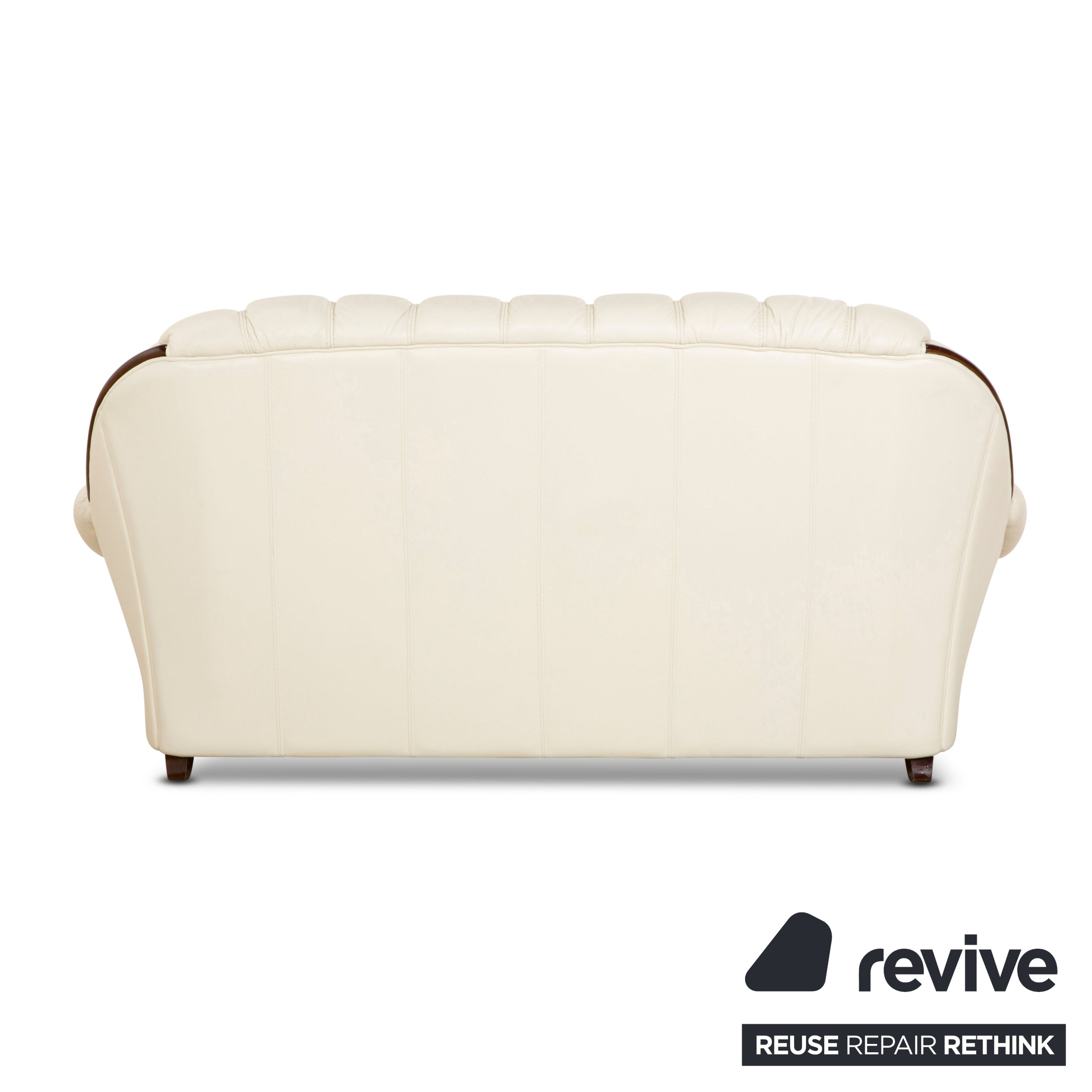 Nieri Pompei Leder Dreisitzer Creme Sofa Couch