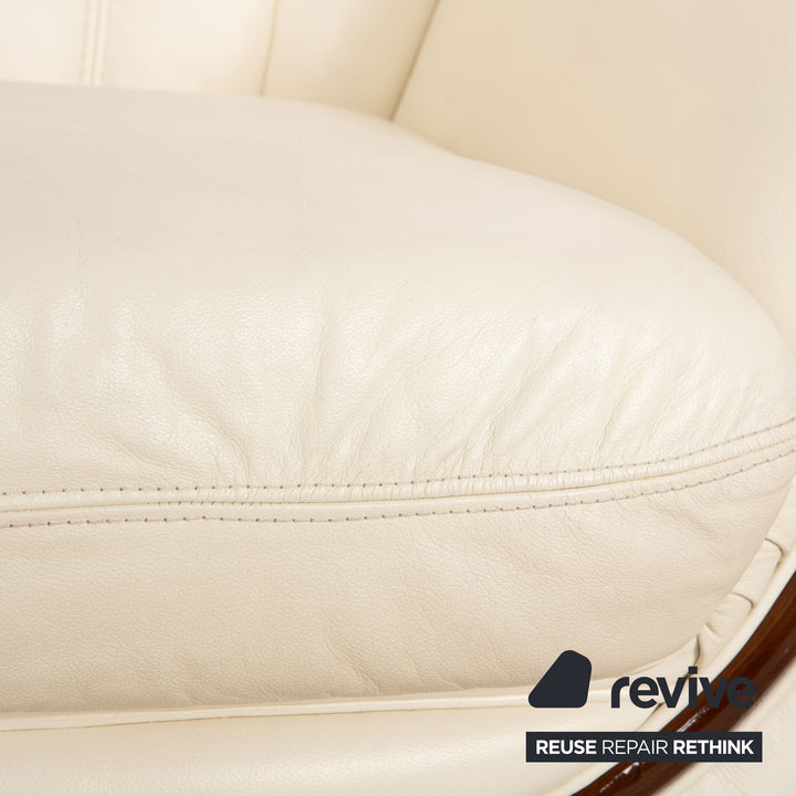 Nieri Pompei leather armchair cream