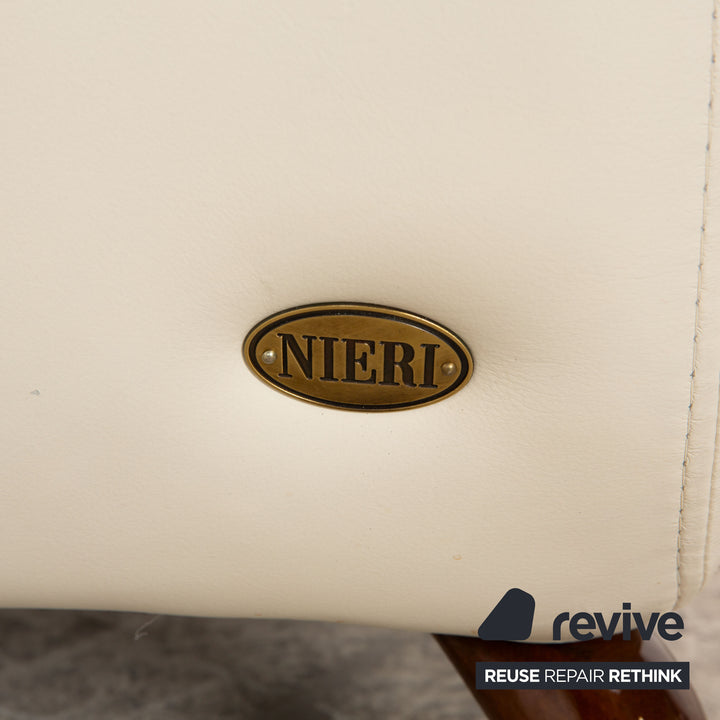 Nieri Pompei Leder Sessel Creme
