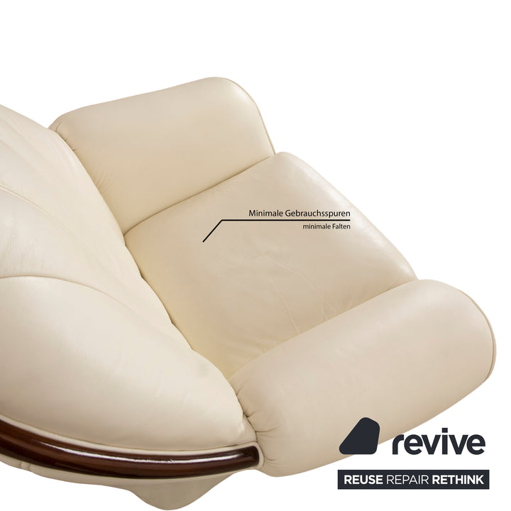 Nieri Pompei leather armchair cream