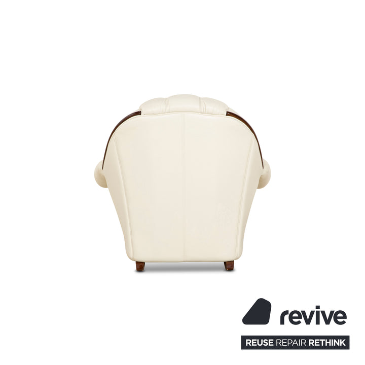 Nieri Pompei leather armchair cream