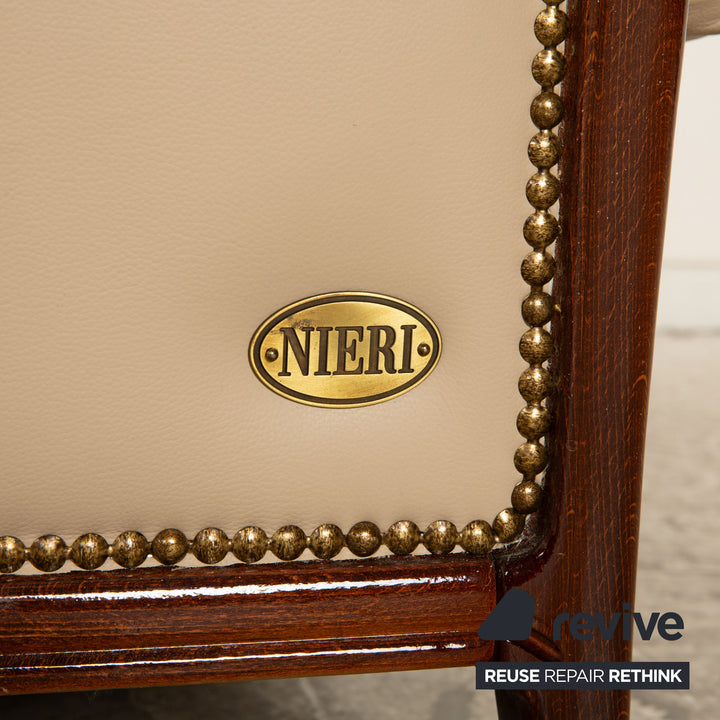 Nieri Victoria Leder Sofa Garnitur Beige Zweisitzer Beige Sofa Couch