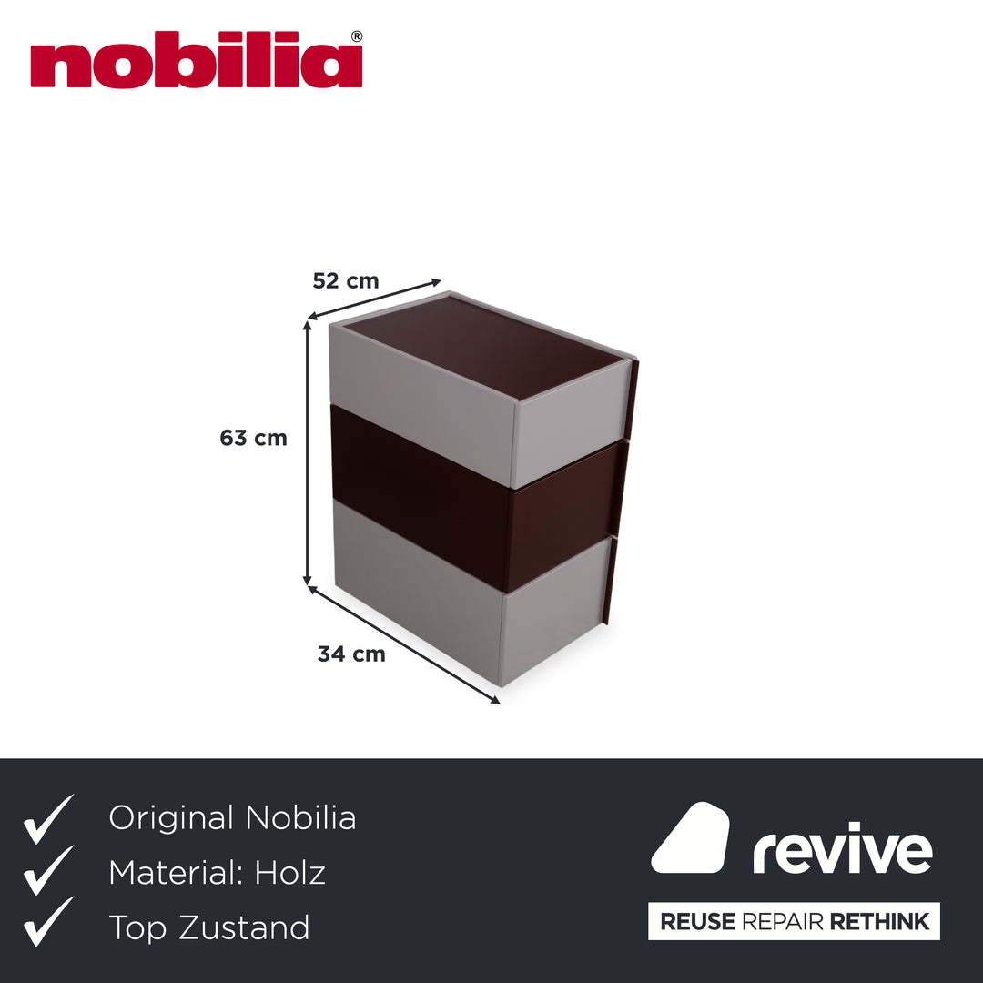 Nobilia Giro Holz Sideboard Weiß Braun Nachttisch