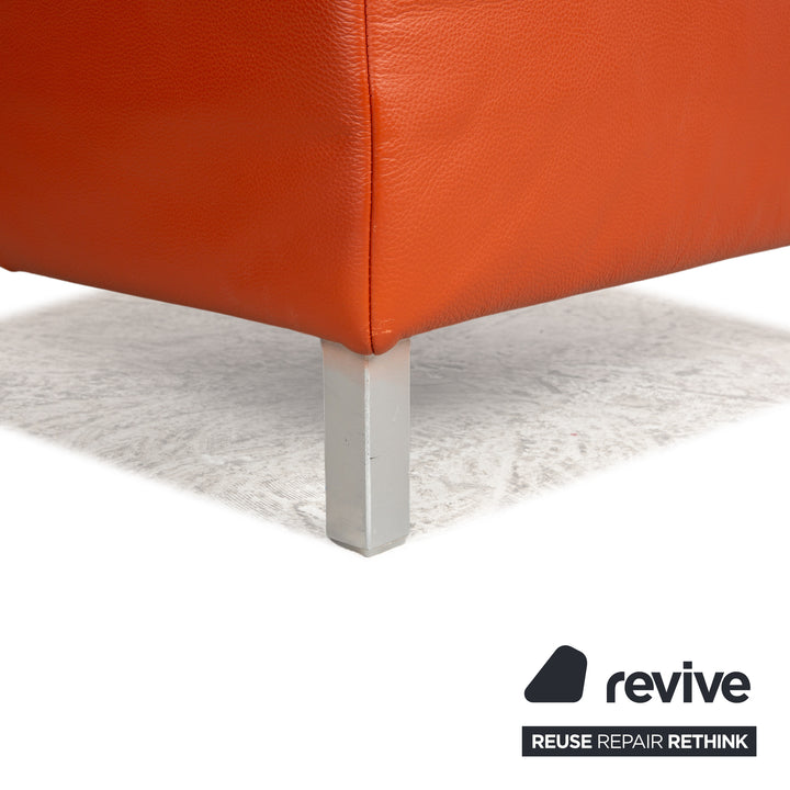 Now by Hülsta Leder Hocker Orange