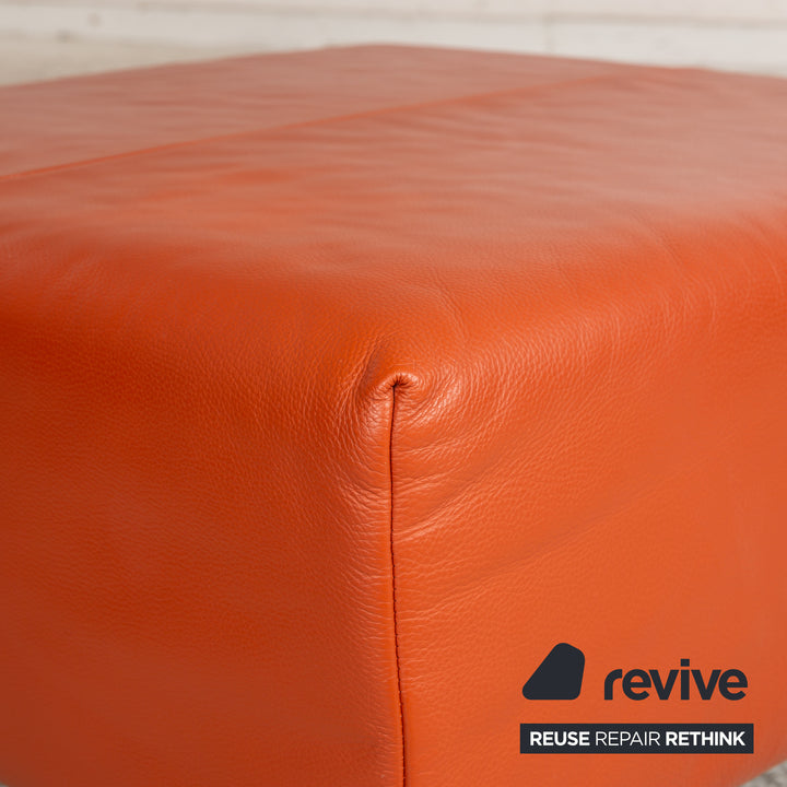 Now by Hülsta Leder Hocker Orange