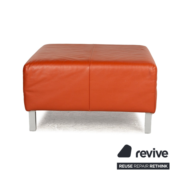 Now by Hülsta Leder Hocker Orange