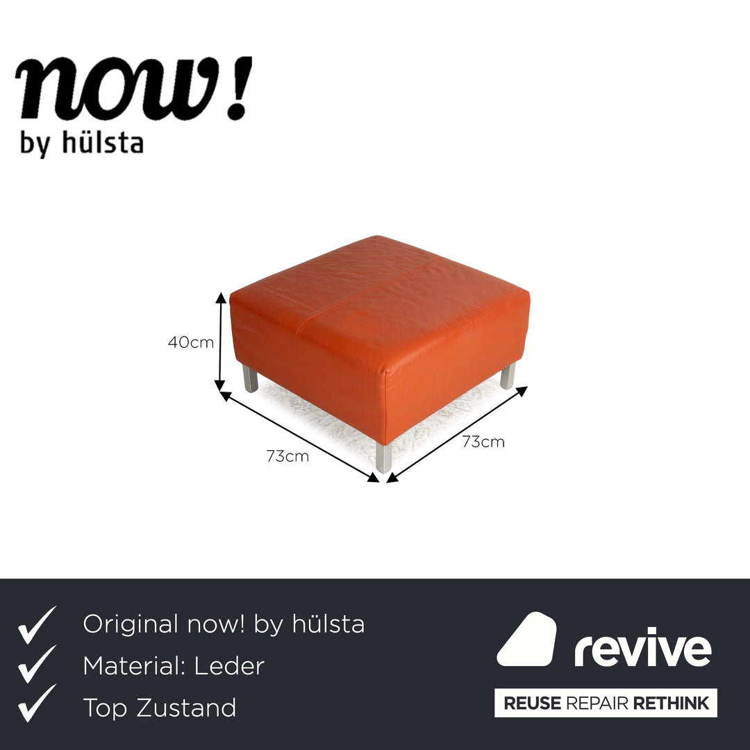 Now by Hülsta Leder Hocker Orange