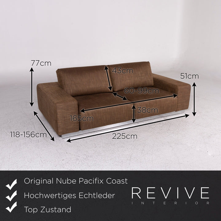 Nube Pacific Coast Designer Fabric Sofa Three Seater Carlo Colombo Couch #9880