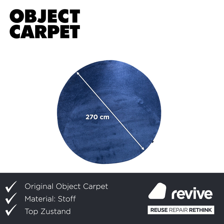 Object Carpet Smoozy Stoff Teppich Blau Deep Blue 270 cm