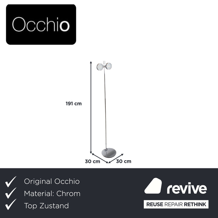 Occhio Sento Terra Stehlampe Chrom Glanz Neigbar