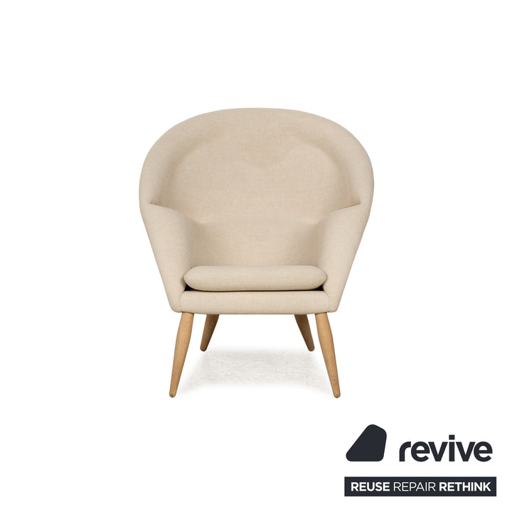 Fauteuil Audo Oda tissu beige