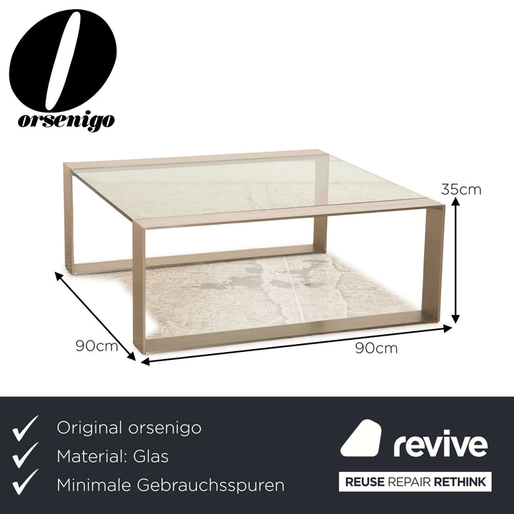 Orsenigo Ring glazen salontafel zilver