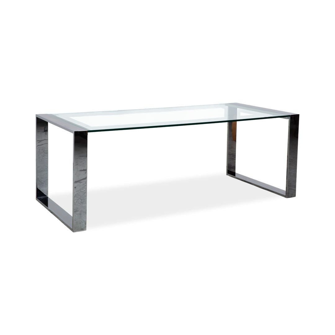 Orsenigo Ring Glas Esstisch Silber
