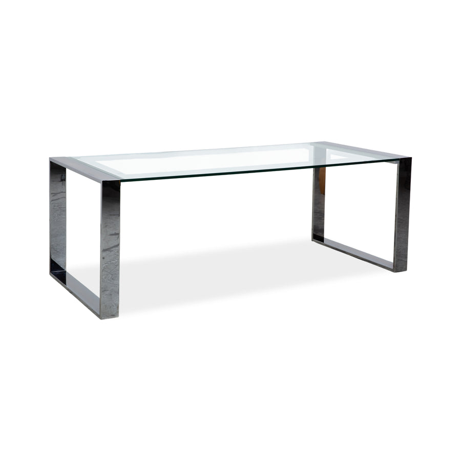 Orsenigo Ring Glas Esstisch Silber