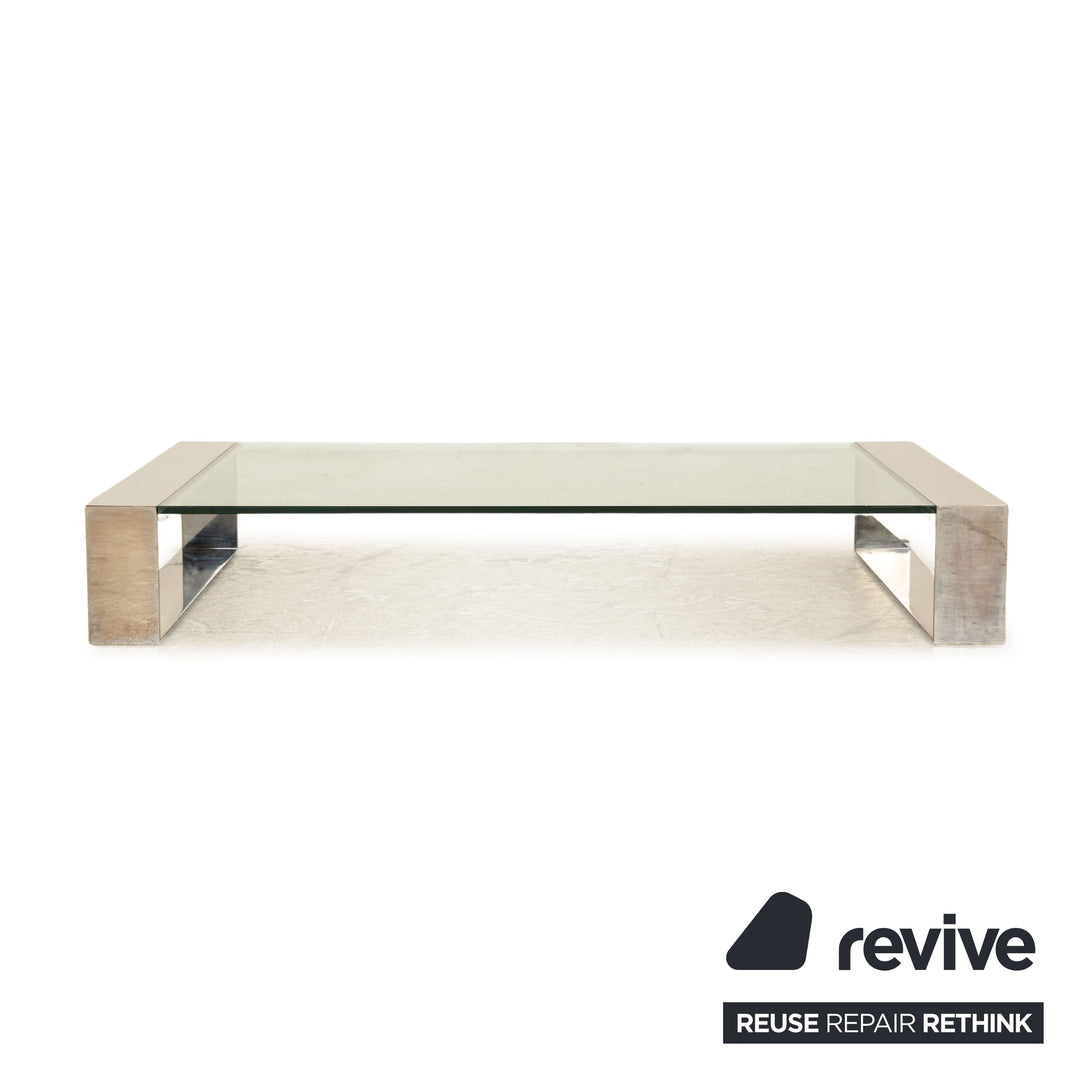 Orsenigo Ring Glass Silver Coffee Table