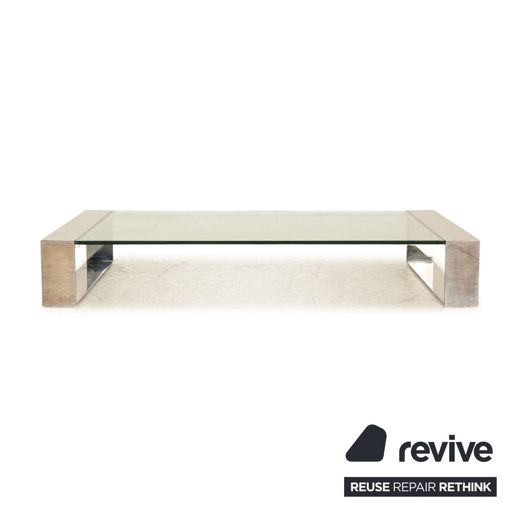 Orsenigo Ring Glass Silver Coffee Table