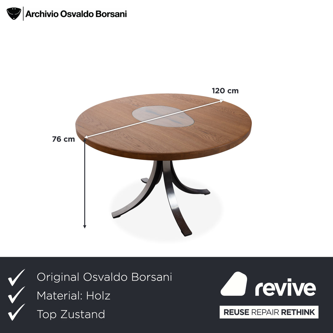 Osvaldo Borsani T69 Holz Tisch Chrom 120 x 76 cm