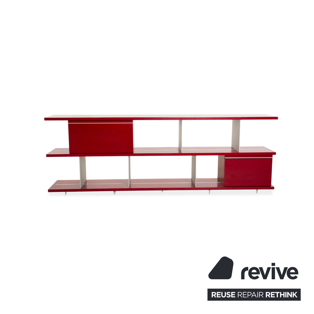 Piure Wooden Sideboard Red