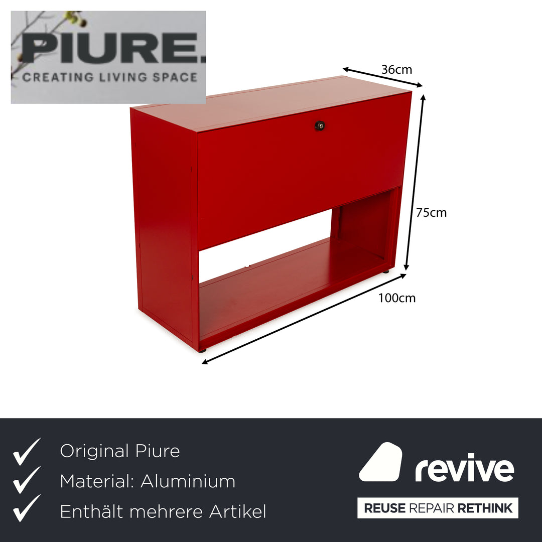 Buffet Piure Mesh en aluminium rouge