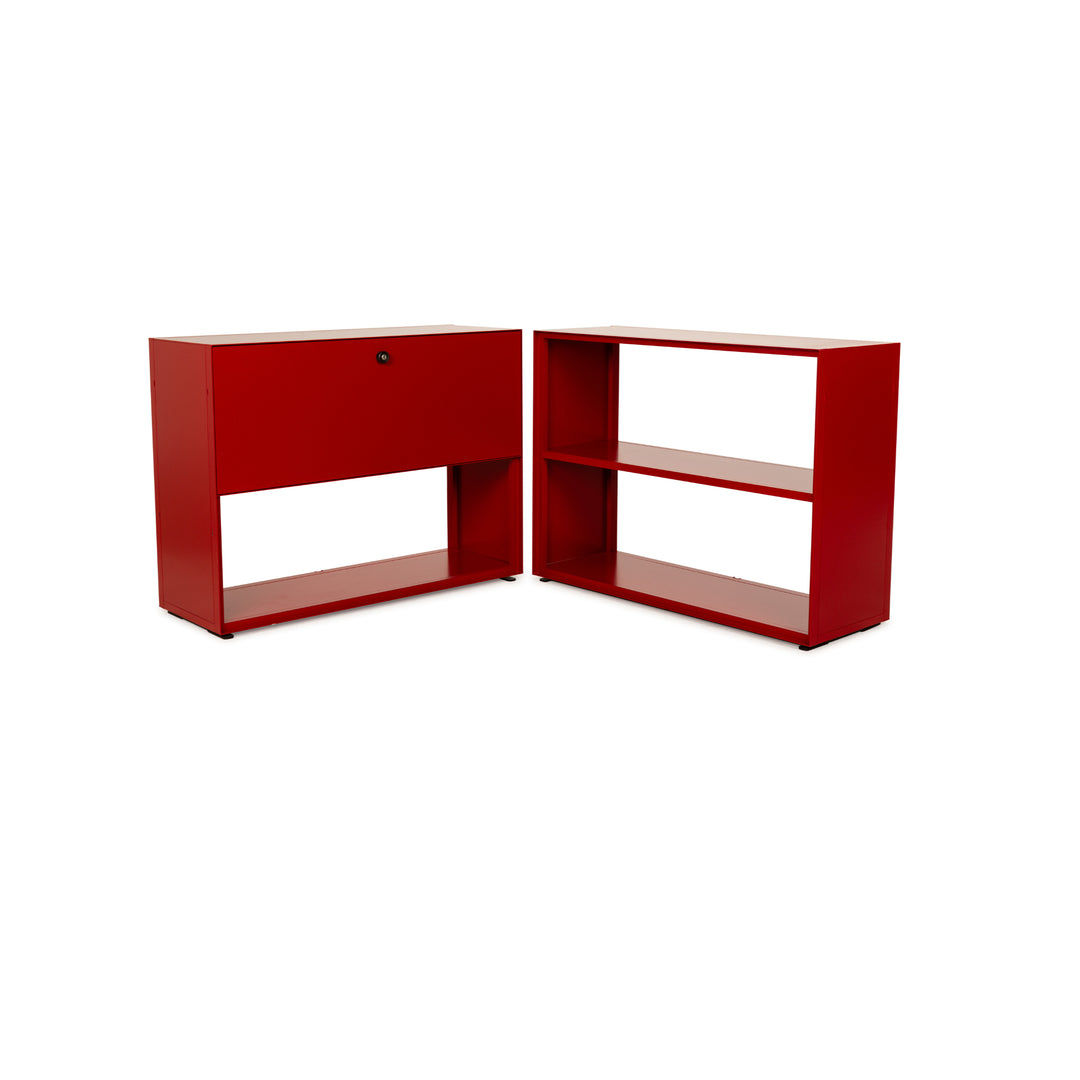 Piure Mesh Aluminum Sideboard Set Red