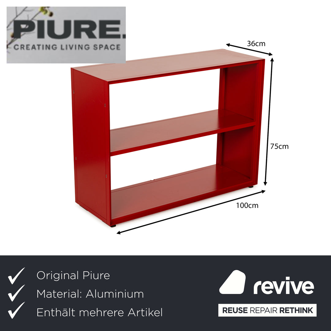 Piure Mesh Aluminum Sideboard Set Red