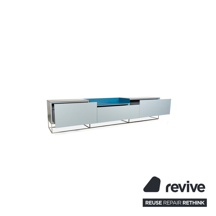 Piure Nex Box wooden sideboard blue blue-grey