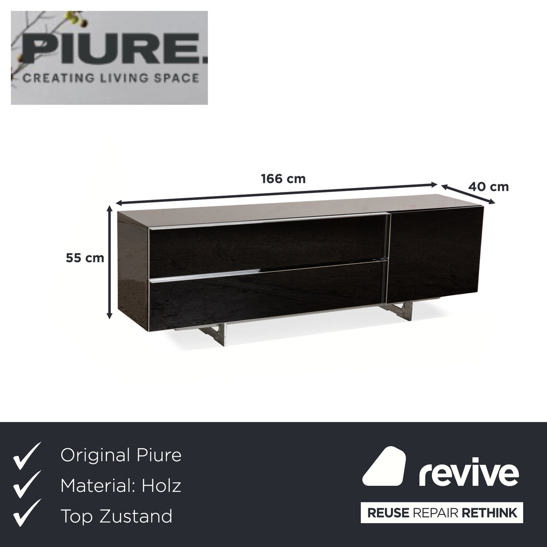 Piure Nex Holz Sideboard Schwarz