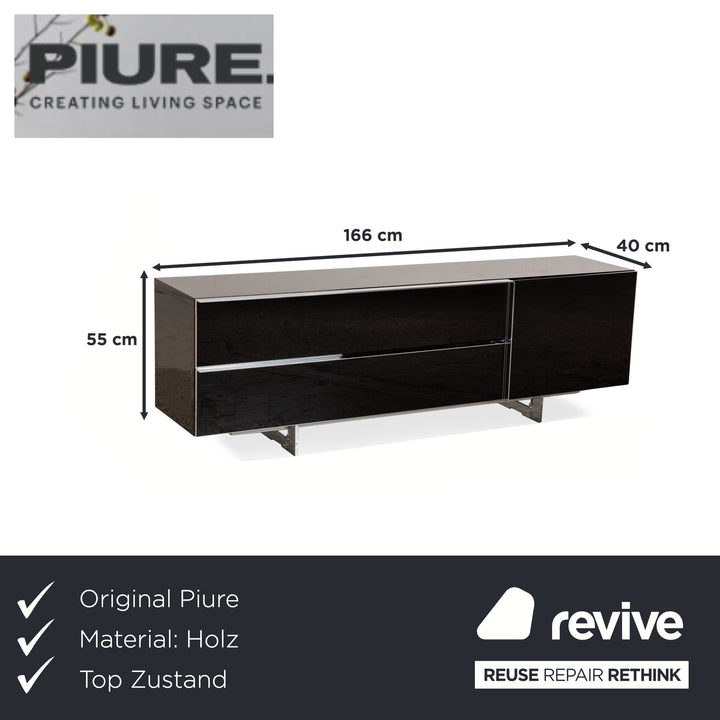 Piure Nex Holz Sideboard Schwarz