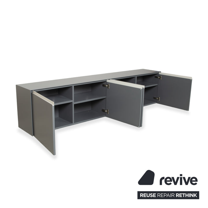 Piure Nex Sideboard Holz Grau Wandmontage