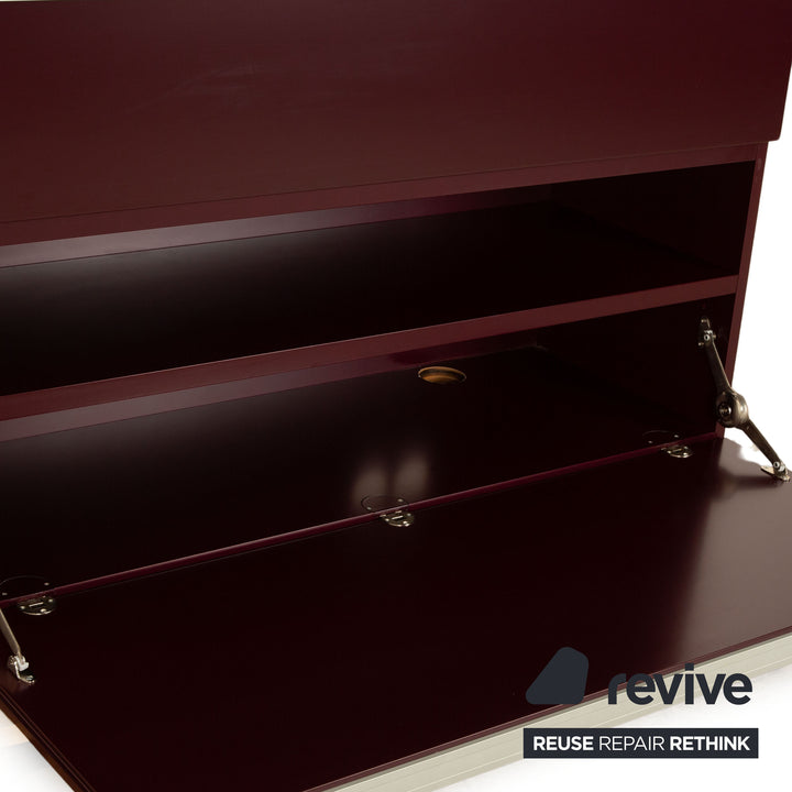 Piure P21 wooden sideboard set wine red aubergine