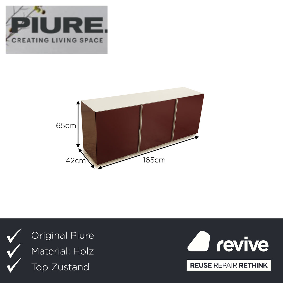 Piure P21 wooden sideboard red