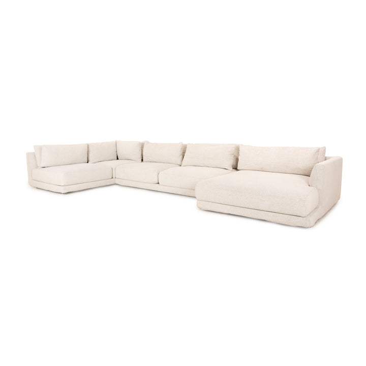 Poliform Bristol fabric corner sofa light grey sofa couch