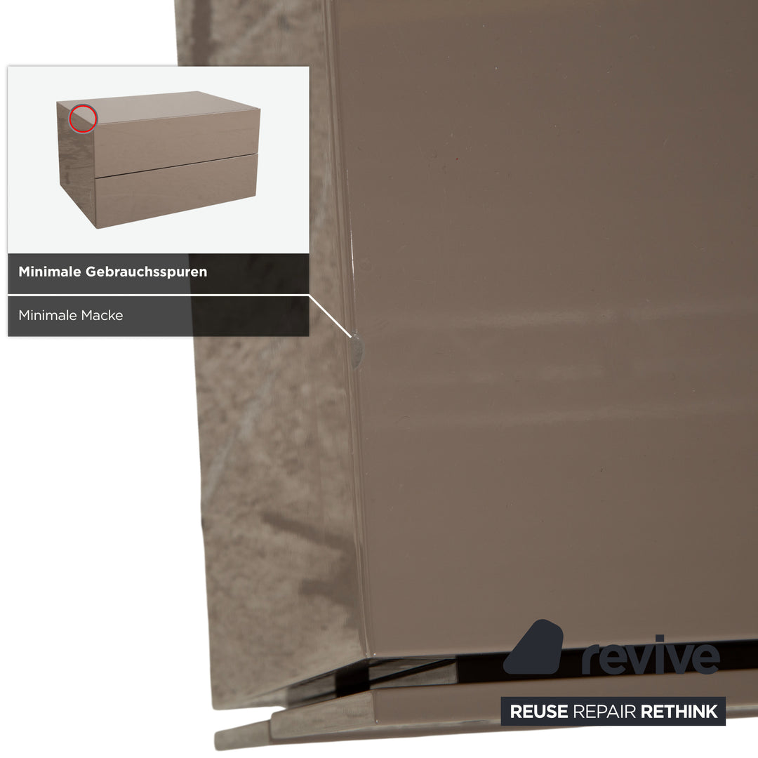 Poliform Dream Garnitur Holz 2x Sideboard Taupe Nachttisch