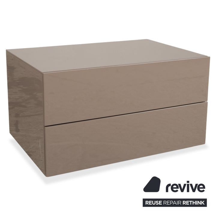 Poliform Dream Garnitur Holz 2x Sideboard Taupe Nachttisch