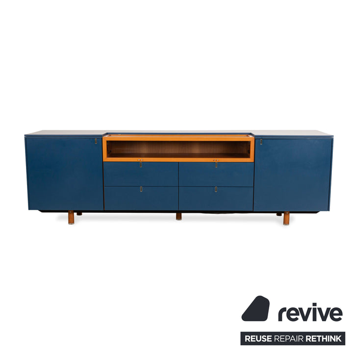 Poliform Holz Sideboard Blau Braun