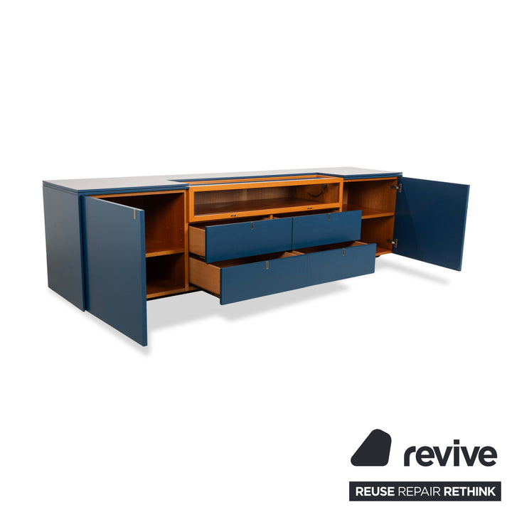 Poliform Holz Sideboard Blau Braun